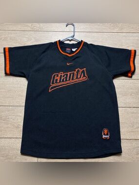 Vintage Nike Center Swoosh San Francisco Giants Black Baseball Jersey Youth L